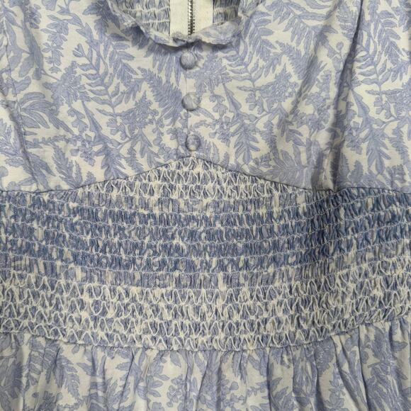 Lulus Large Off The Shoulder Shift Mini Dress White Floral Cottagecore Milkmaid - Picture 7 of 12